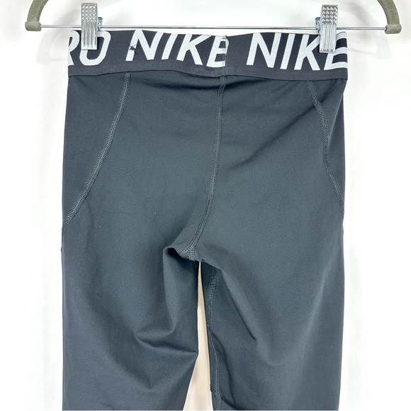 Nike Pro Dri Fit Women’s Sz S Black Activewear Compression Tights Mesh Hem Pants - Picture 5 of 13
